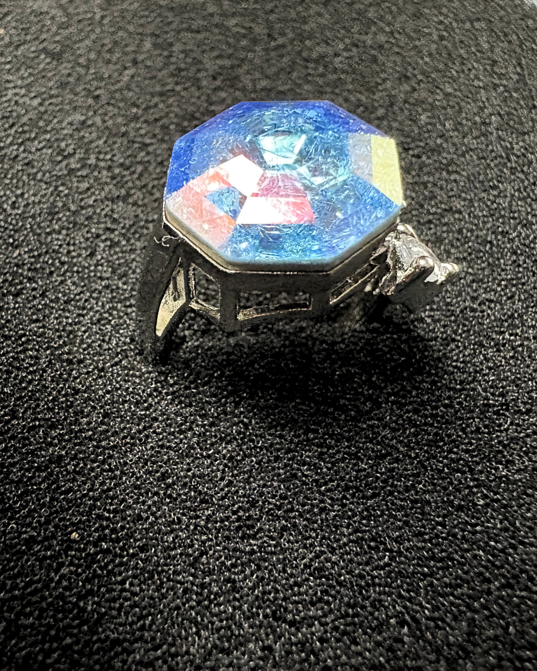 Beautiful Octagon Swarovski Crystal Ring with Marquise (adjustable)