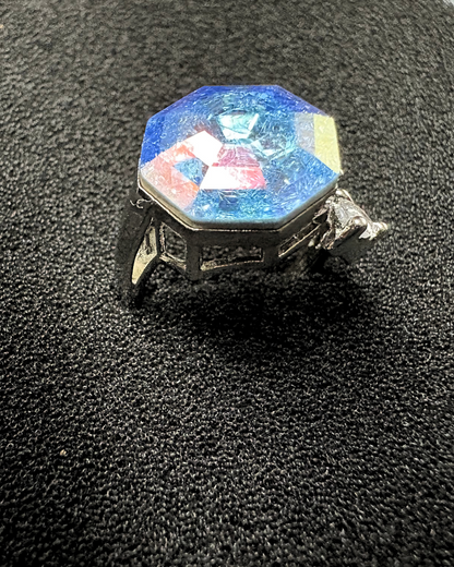 Beautiful Octagon Swarovski Crystal Ring with Marquise (adjustable)