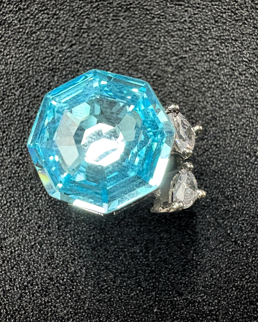 Beautiful Octagon Swarovski Crystal Ring with Marquise (adjustable)