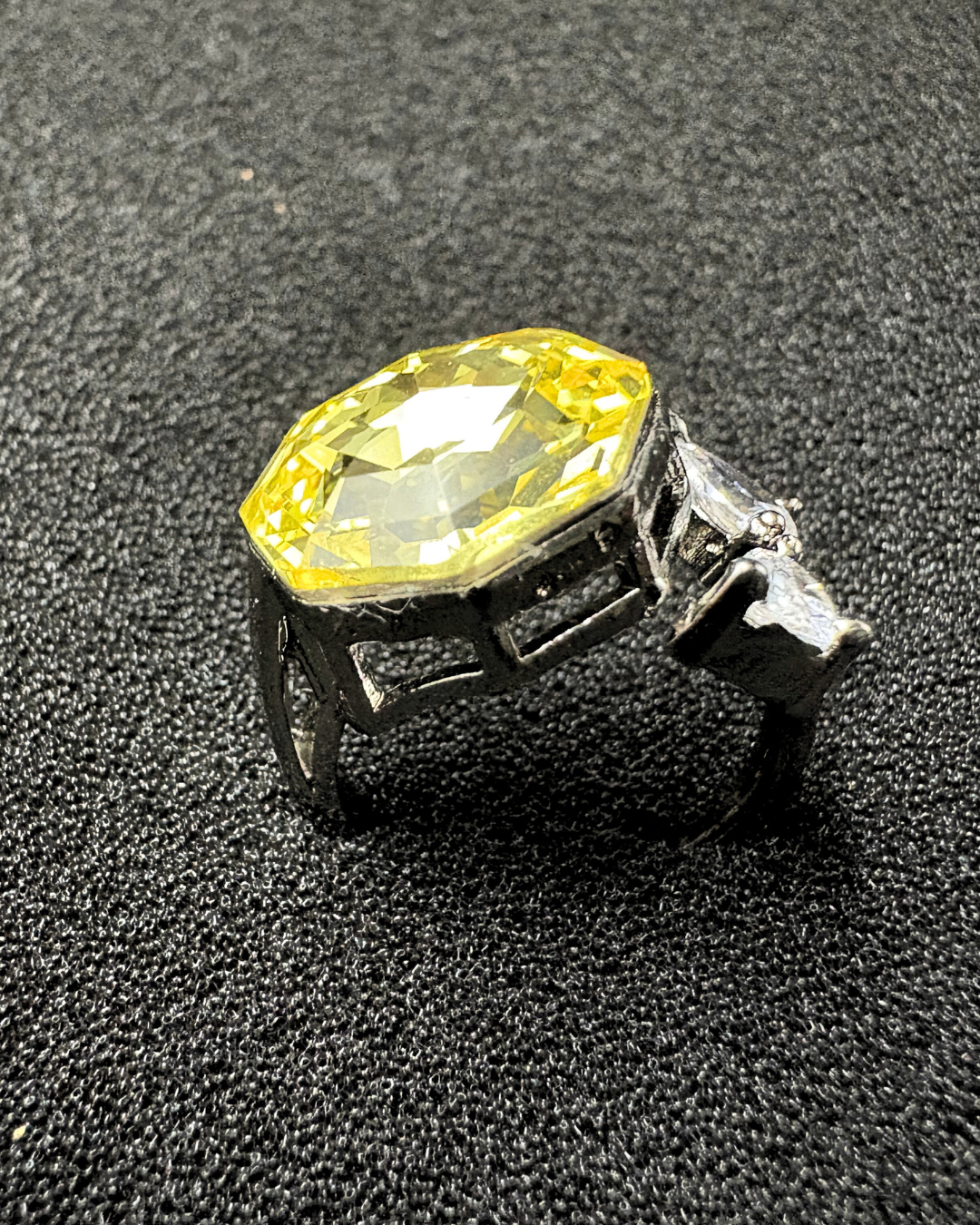 Beautiful Octagon Swarovski Crystal Ring with Marquise (adjustable)