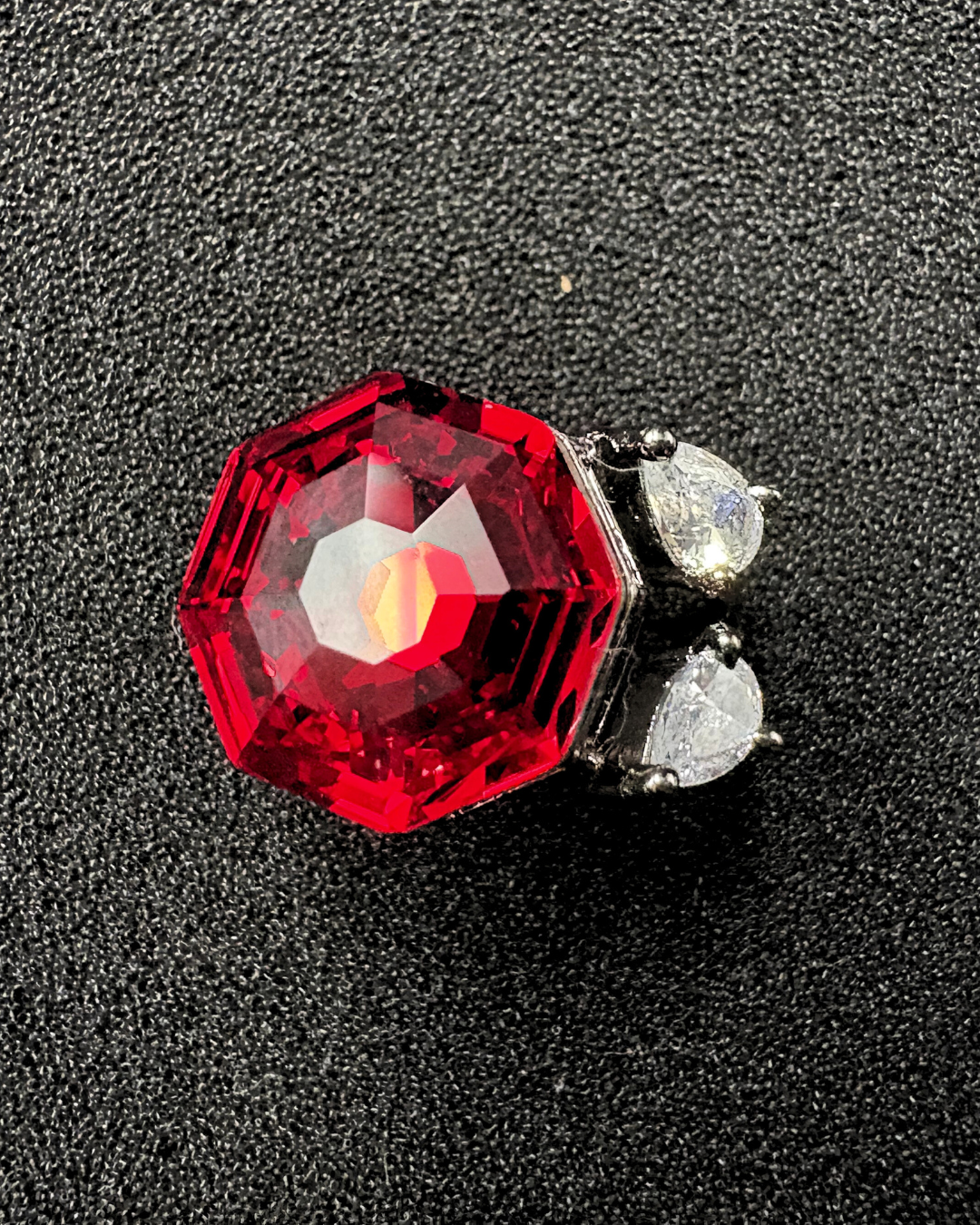 Beautiful Octagon Swarovski Crystal Ring with Marquise (adjustable)