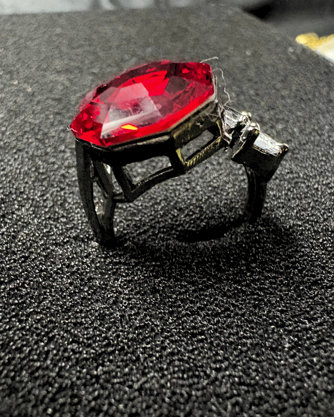 Beautiful Octagon Swarovski Crystal Ring with Marquise (adjustable)