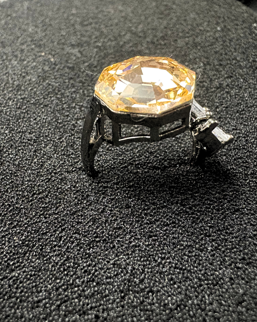 Beautiful Octagon Swarovski Crystal Ring with Marquise (adjustable)