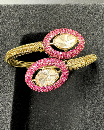 Double Moissanite and Nano Settinng Bracelet
