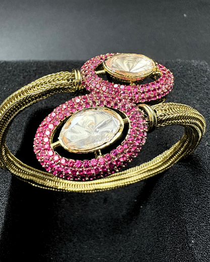 Double Moissanite and Nano Settinng Bracelet