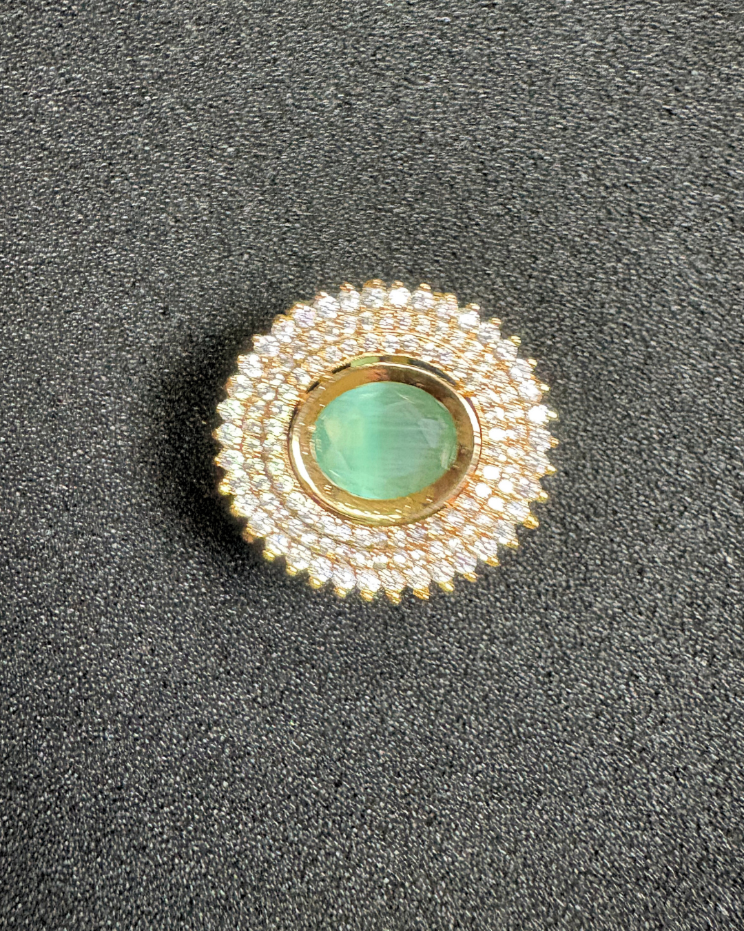 3 AD Halo with Gemstone Centerpiece (adjustable)