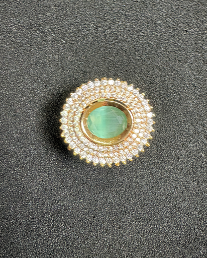 3 AD Halo with Gemstone Centerpiece (adjustable)