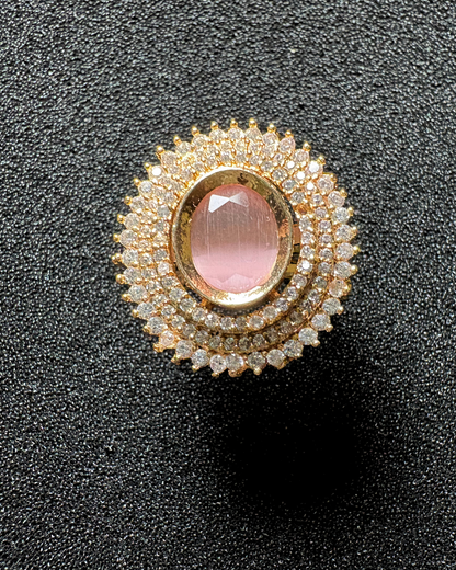 3 AD Halo with Gemstone Centerpiece (adjustable)