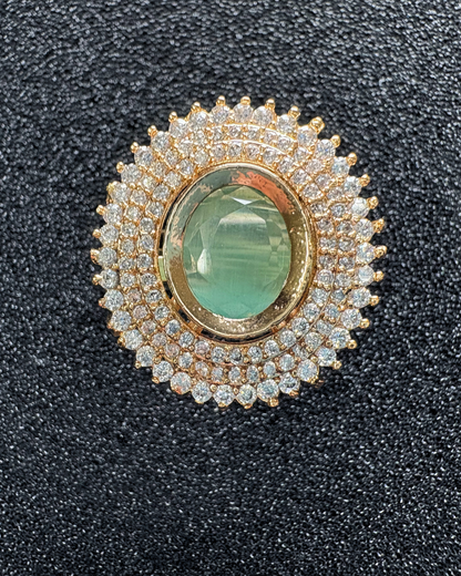 3 AD Halo with Gemstone Centerpiece (adjustable)