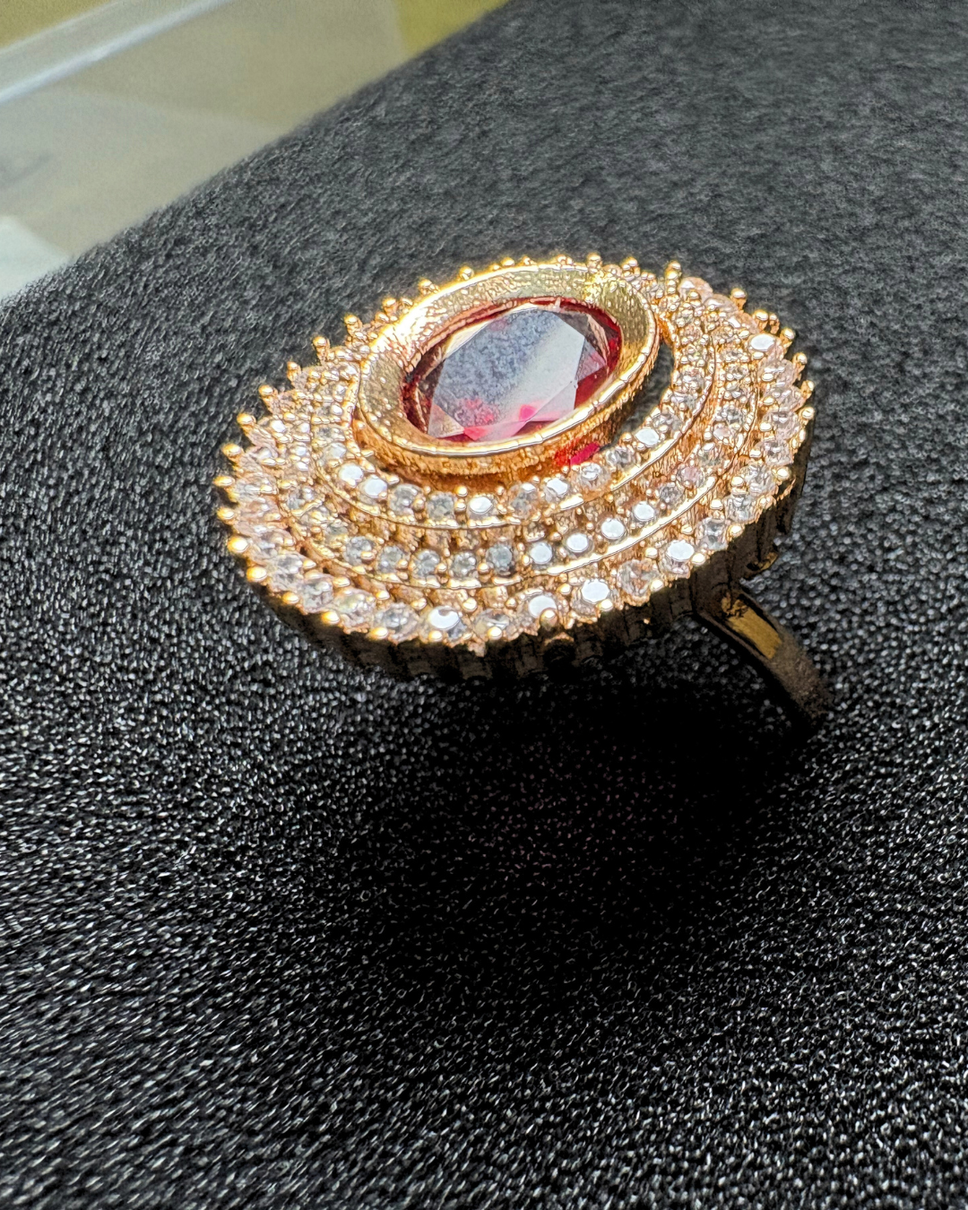 3 AD Halo with Gemstone Centerpiece (adjustable)