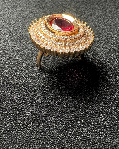 3 AD Halo with Gemstone Centerpiece (adjustable)