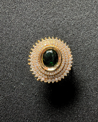 3 AD Halo with Gemstone Centerpiece (adjustable)