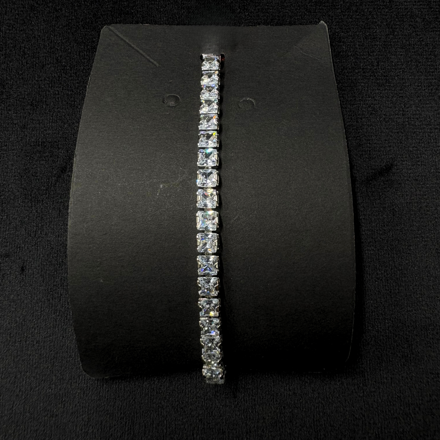 Square AD Tennis Bracelet