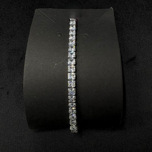 Square AD Tennis Bracelet