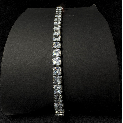 Square AD Tennis Bracelet